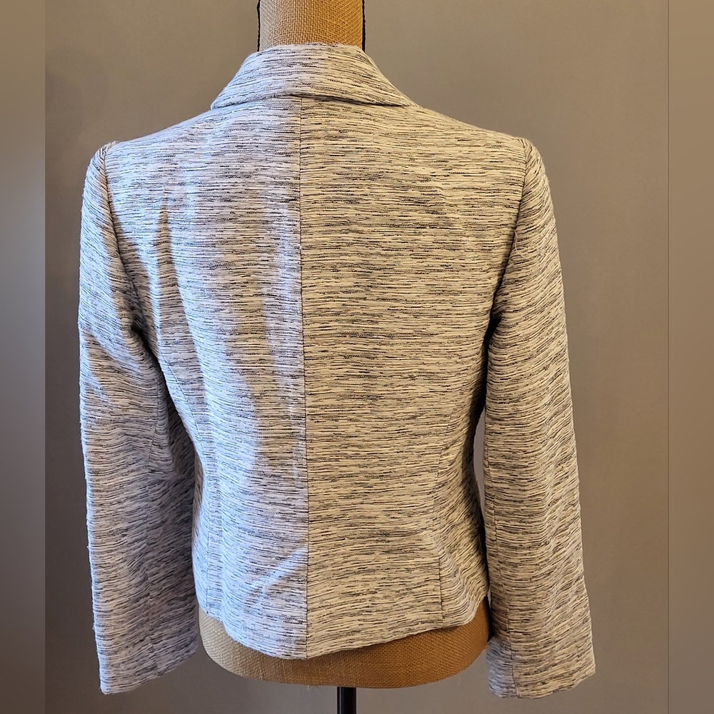 Louben Black and White cotton-blend woven jacket size 8 - Picture 6 of 10
